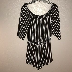 Pinstriped romper